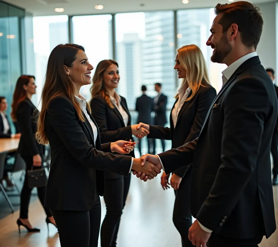 Geschäftliche Zusammenarbeit im Werkvertrag – Handschlag zweier Partner